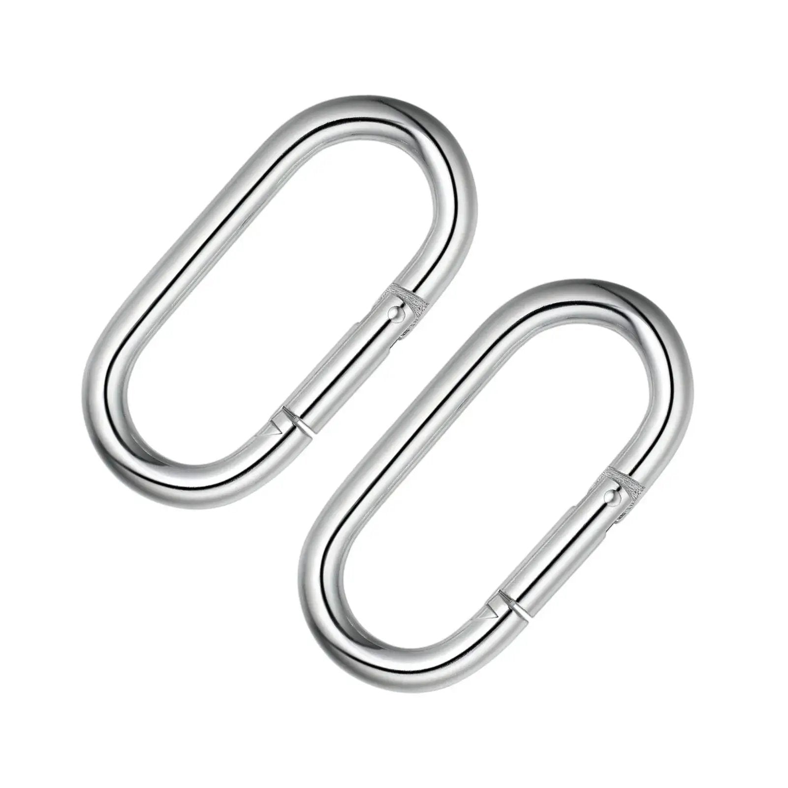 4 Inch Carabiner Clip Heavy Duty Spring Snap Hook Oval Shape 2 Pack 10x100mm Load Bearing 800 Lbs for Boating Camping Ropes Chains Outdoor