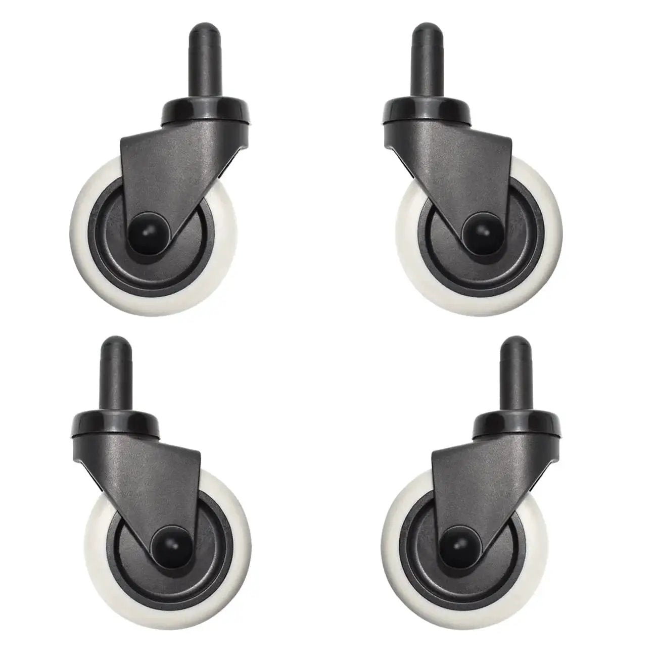 4 Pack Mop Bucket Casters Replacement 3 Inch TPR Soft Rubber Swivel Stem Caster Universal Silent Wheels For Mop Buckets