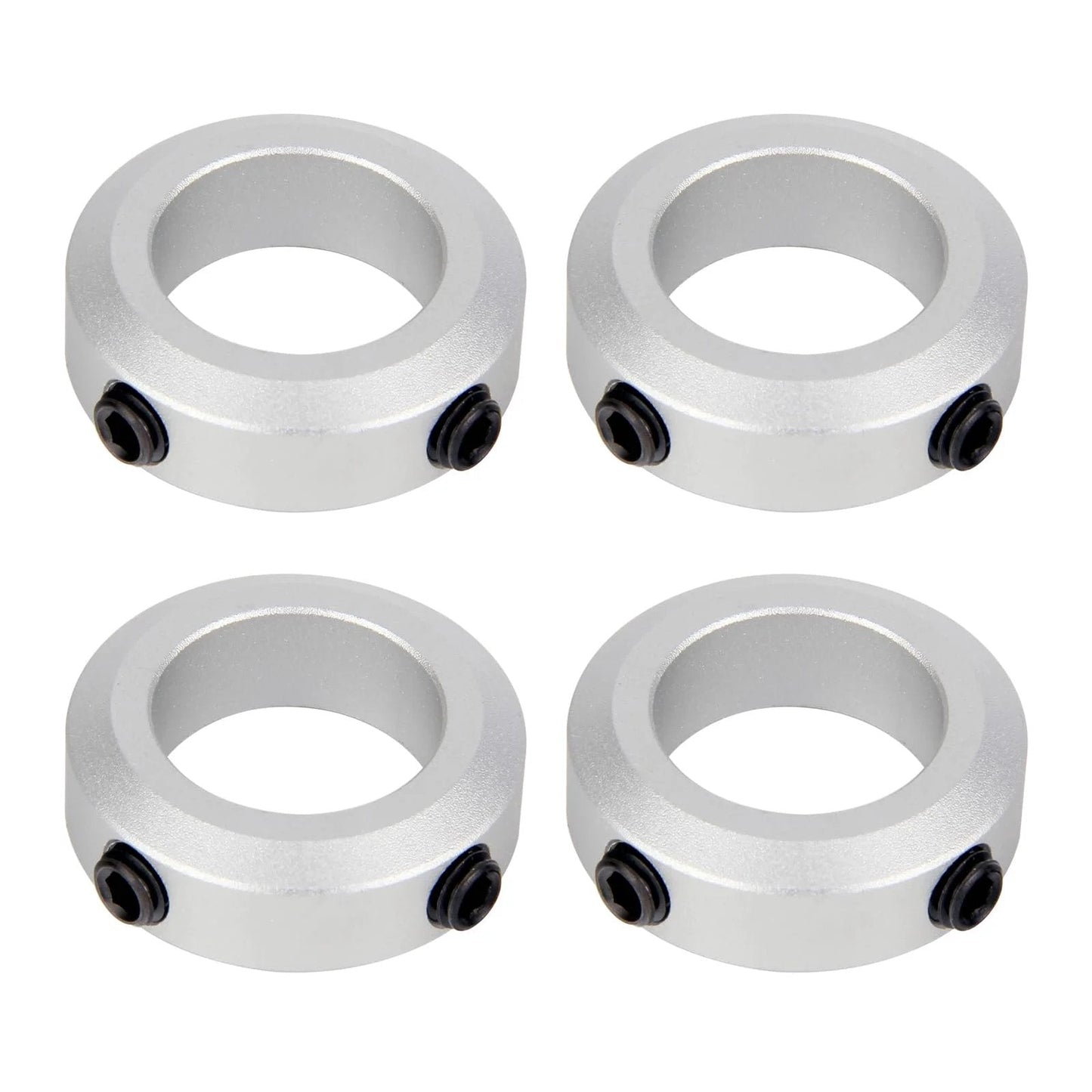4 Pack 30mm Bore Aluminum Shaft Collars With Screw Style Clamping, 46mm Outer Diameter, 15mm Width, Durable Aluminum Alloy Shaft Locks For CNC Machines And Conveyor Systems, Timing Pulleys, Quick Install And Strong Grip
