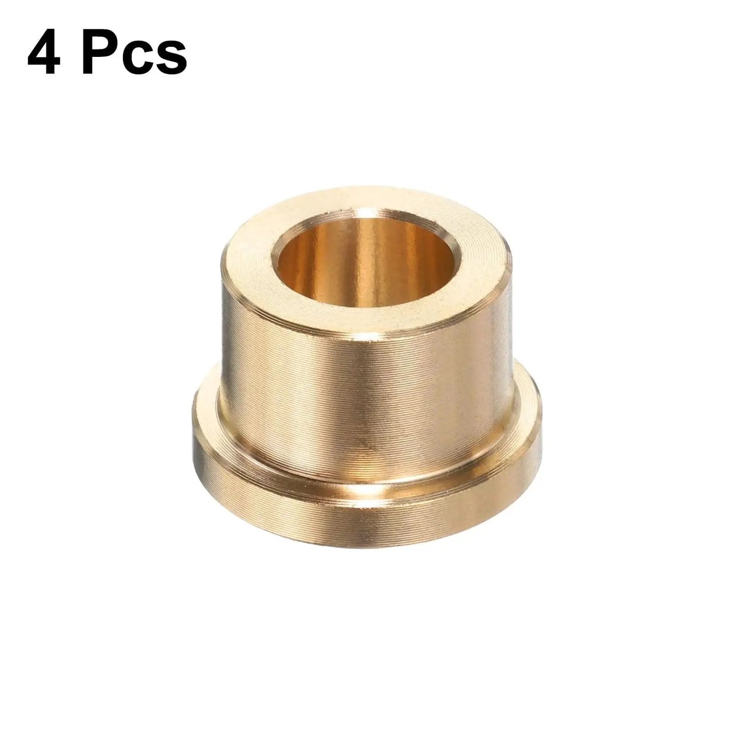 Set Of 4 Flange Sleeve Bearings 3/8 Bore Brass Bushings With 5/8 Outside Diameter 1/2 Length 3/4 Flange Diameter