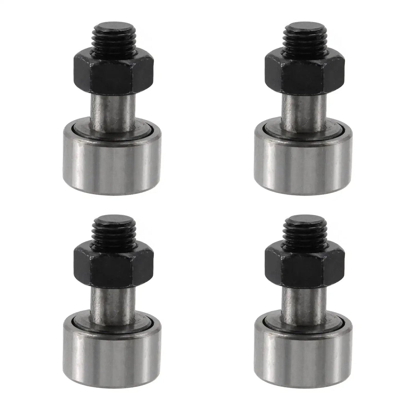 4 Pack Cam Follower Bearings Set For Track Runner KR22 Type Needle Roller, M10 x 1.25mm Thread, 22mm Roller Diameter, 13.2mm Width