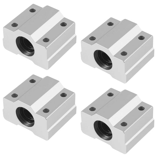 4 Pack SCS6UU 6mm Bore Linear Ball Bearing Slide Blocks Aluminum For CNC Machines And 3D Printers With Double Rubber Seals For Dustproof Protection And Ultra Smooth Glide For Precise Motion Control By MELIFE