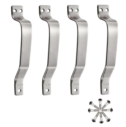 4 Pack 5 Inch Door Handle Pulls For Sliding Doors Closets And Cabinets Stainless Steel 304 Durable with included screws