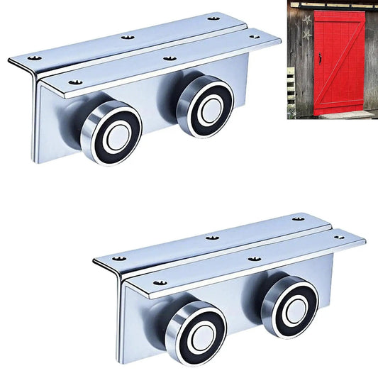 4 Wheel Heavy Duty Trolley Assembly For Barn Doors Or Shed Sliding Doors, Compatible With 1-5/8 Inch Wide Or Taller Strut Channel