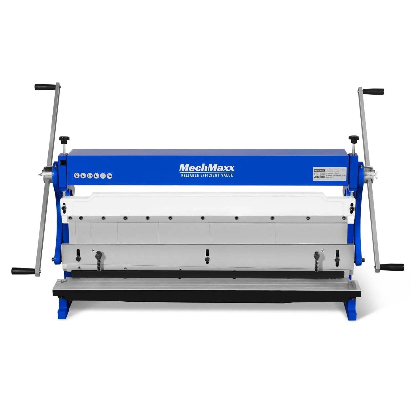 Front view of 40 Inch Three In One Pan And Box Brake With Slip Roll Shear And Bending Functions For Sheet Metal 20 Gauge Mild Steel MMCB4020