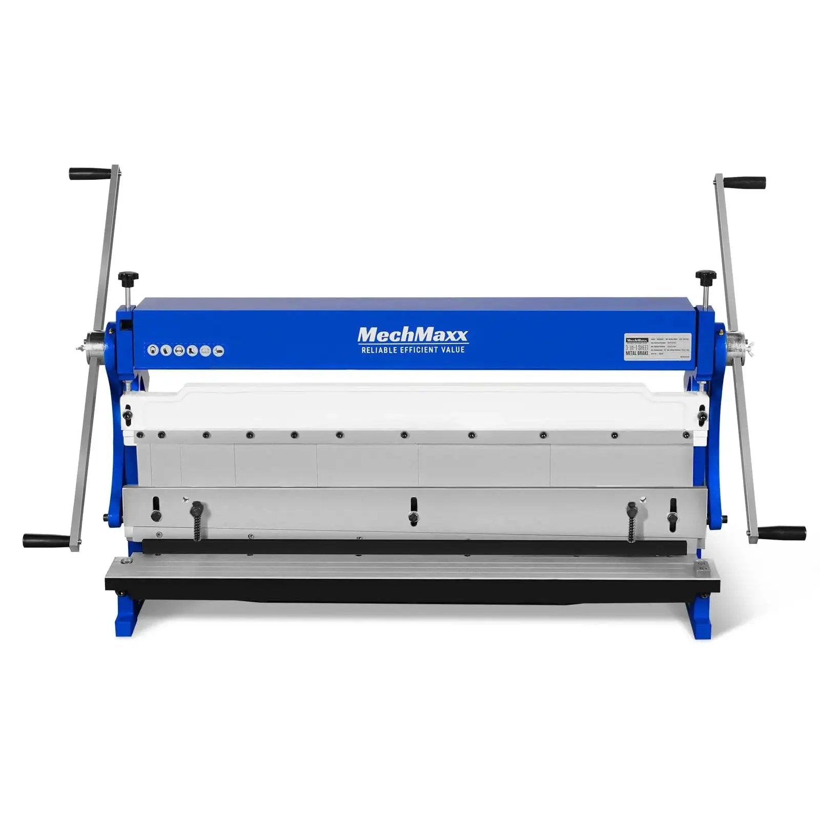 Front view of 40 Inch Three In One Pan And Box Brake With Slip Roll Shear And Bending Functions For Sheet Metal 20 Gauge Mild Steel MMCB4020