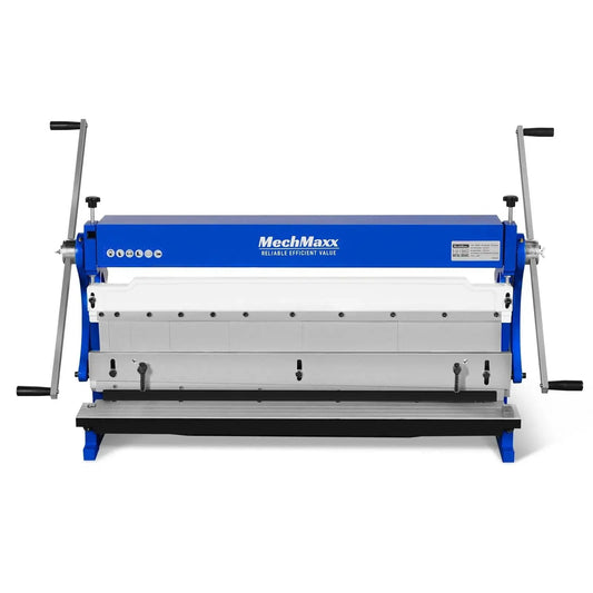 Front view of 40 Inch Three In One Pan And Box Brake With Slip Roll Shear And Bending Functions For Sheet Metal 20 Gauge Mild Steel MMCB4020