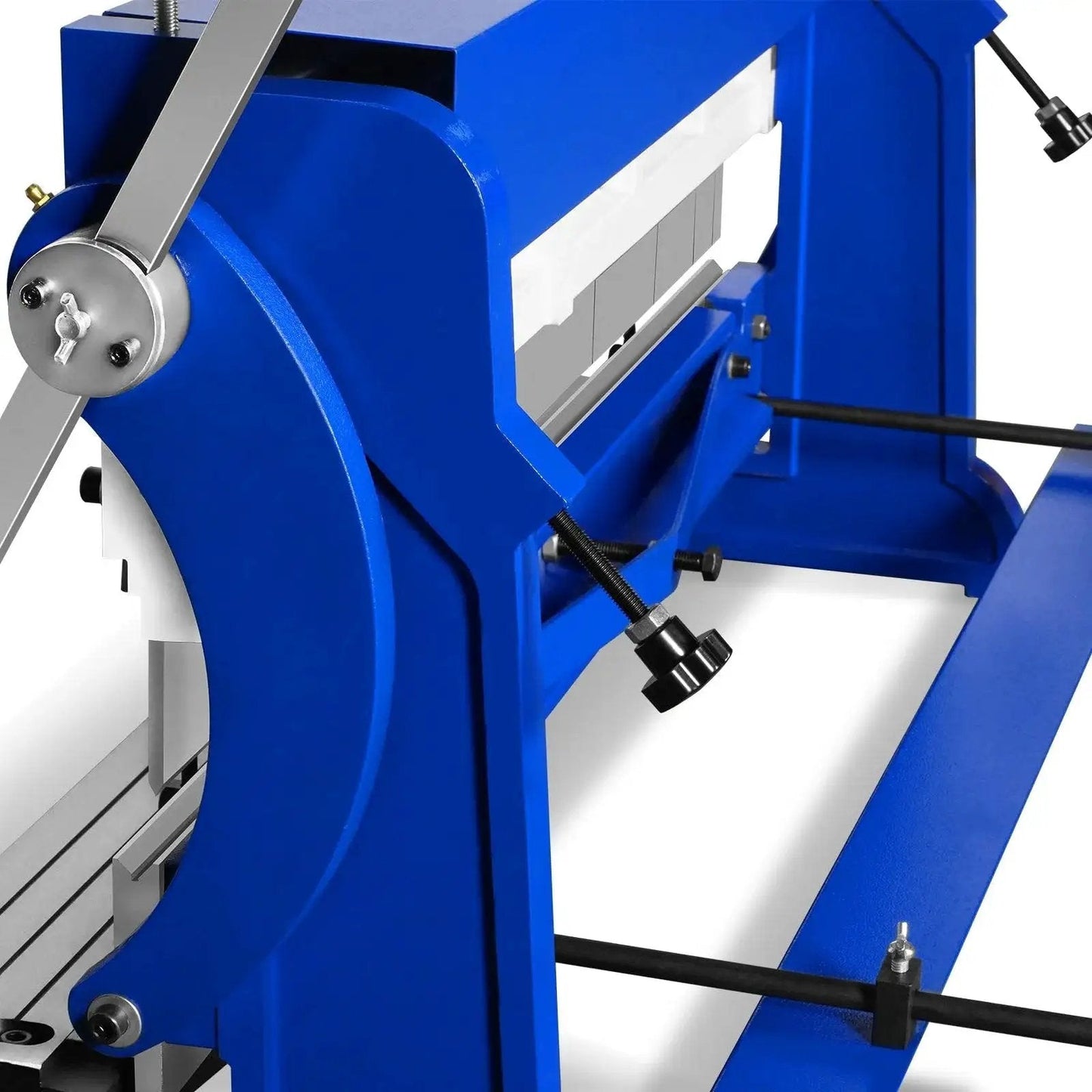 Close-up of 40 Inch Three In One Pan And Box Brake With Slip Roll Shear And Bending Functions For Sheet Metal 20 Gauge Mild Steel