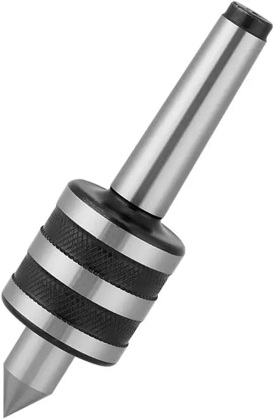 MT2 Lathe Live Center Pro Grade High Accuracy 0.0004 Inch 60 Degree Tip shown in metal construction with precision tip
