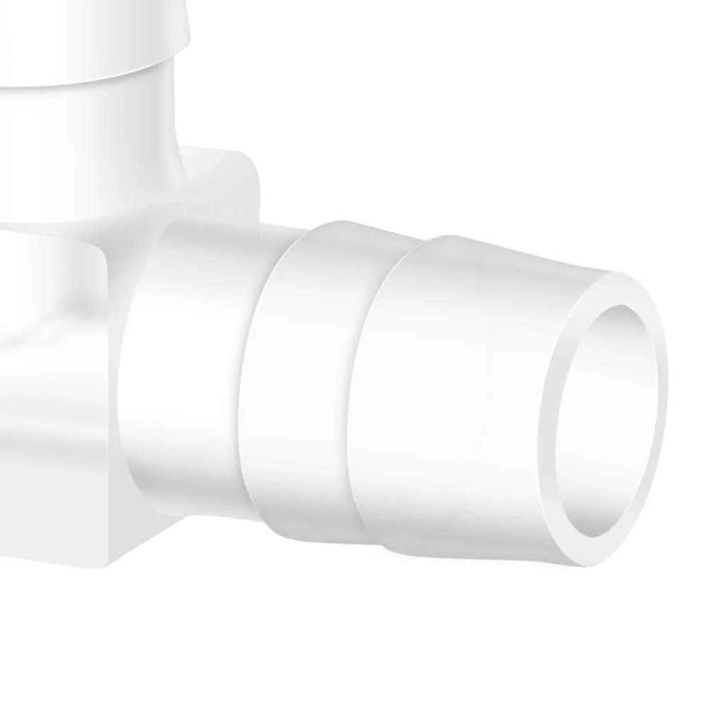 Three Eighths Inch Hose Barb 90 Degree Elbow L Fitting Plastic Two Way Equal Barbed Joint Splicer Mender Union Adapter Hose Fitting