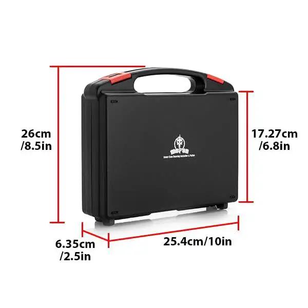 Carrying case for Inner Camshaft Bearing Installer And Remover Tool For Harley M8 Engines 2017-2025 with dimensions