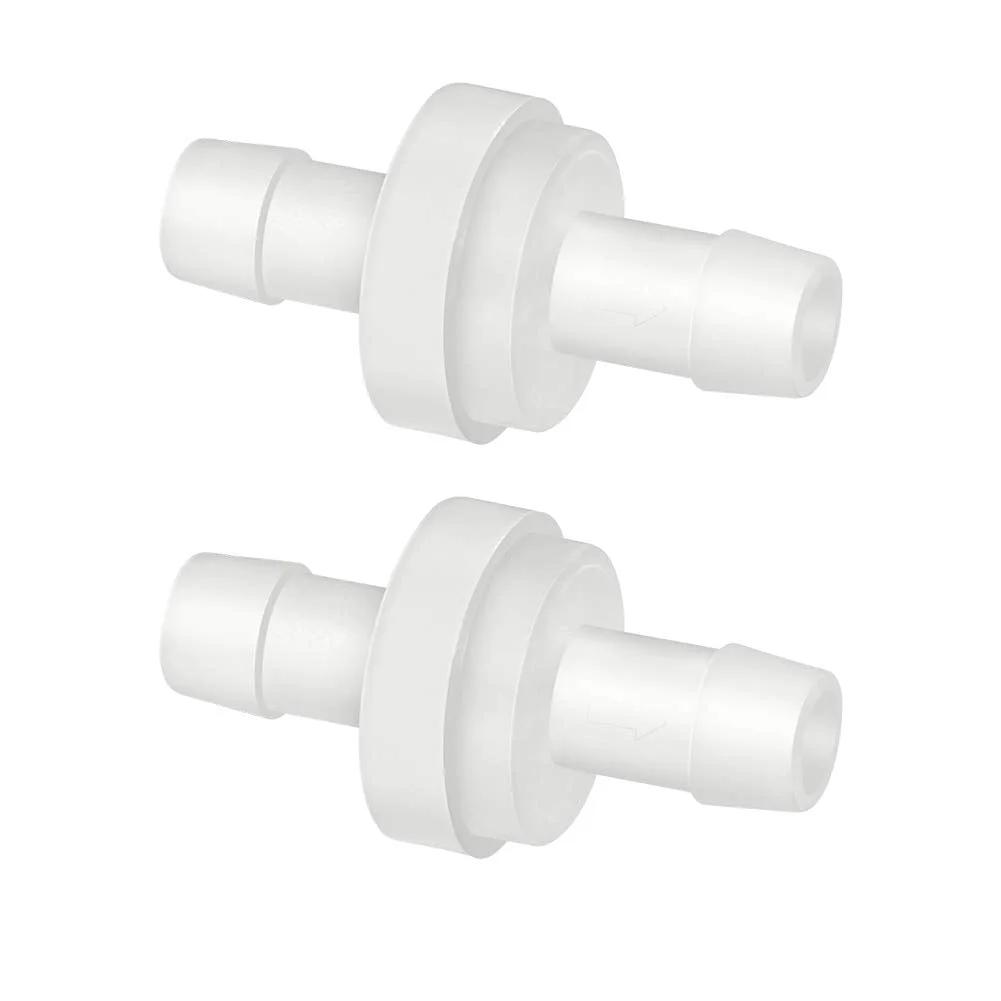 Inline Check Valve One Quarter Inch Hose ID One Way Return High Temperature Corrosion Resistant Pack 2 for Aquarium Pumps