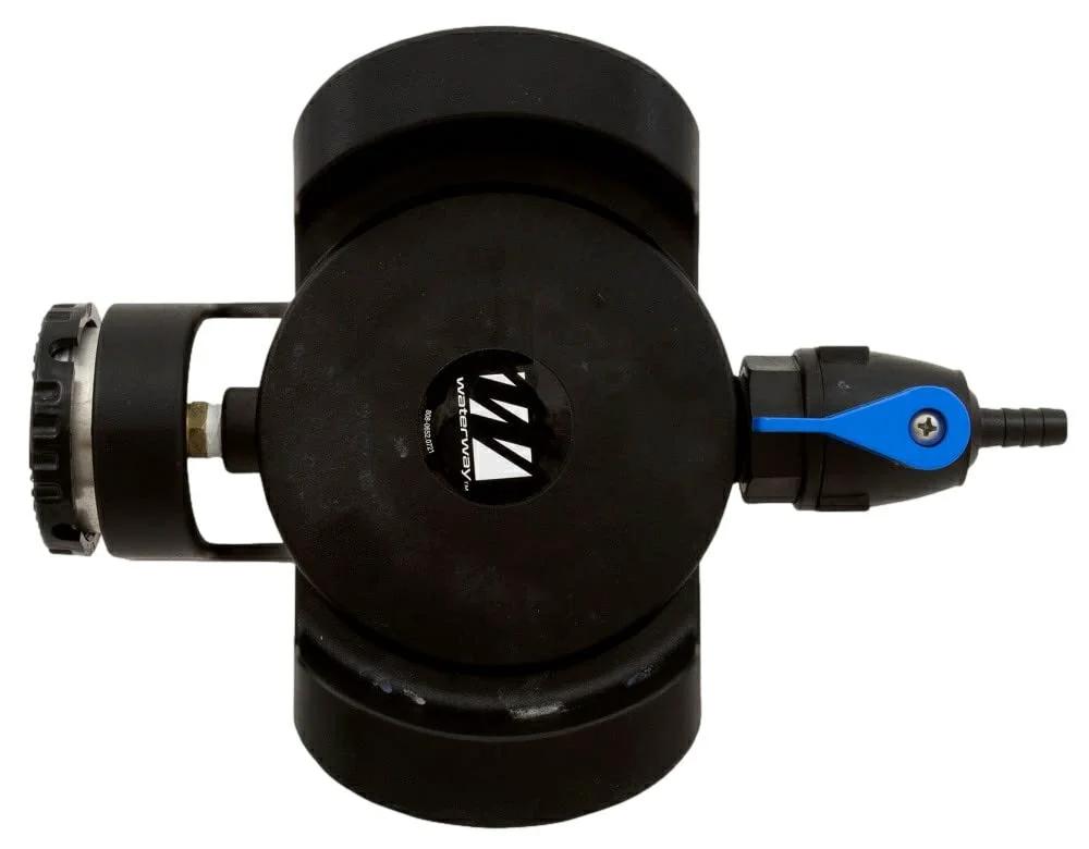 Pressure Relief Valve Assembly With Gauge For Waterway 550-6730 Crystal Water Black Swimming Pool Filter Replacement For 550-4230 Durable ABS Easy Install Spa And Pool Equipment Part