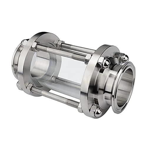 In Line Sanitary Sight Glass With Tri Clamp End For 2 Inch Pipe Beduan Pro Grade Stainless Steel 304 360 Degree Flow View