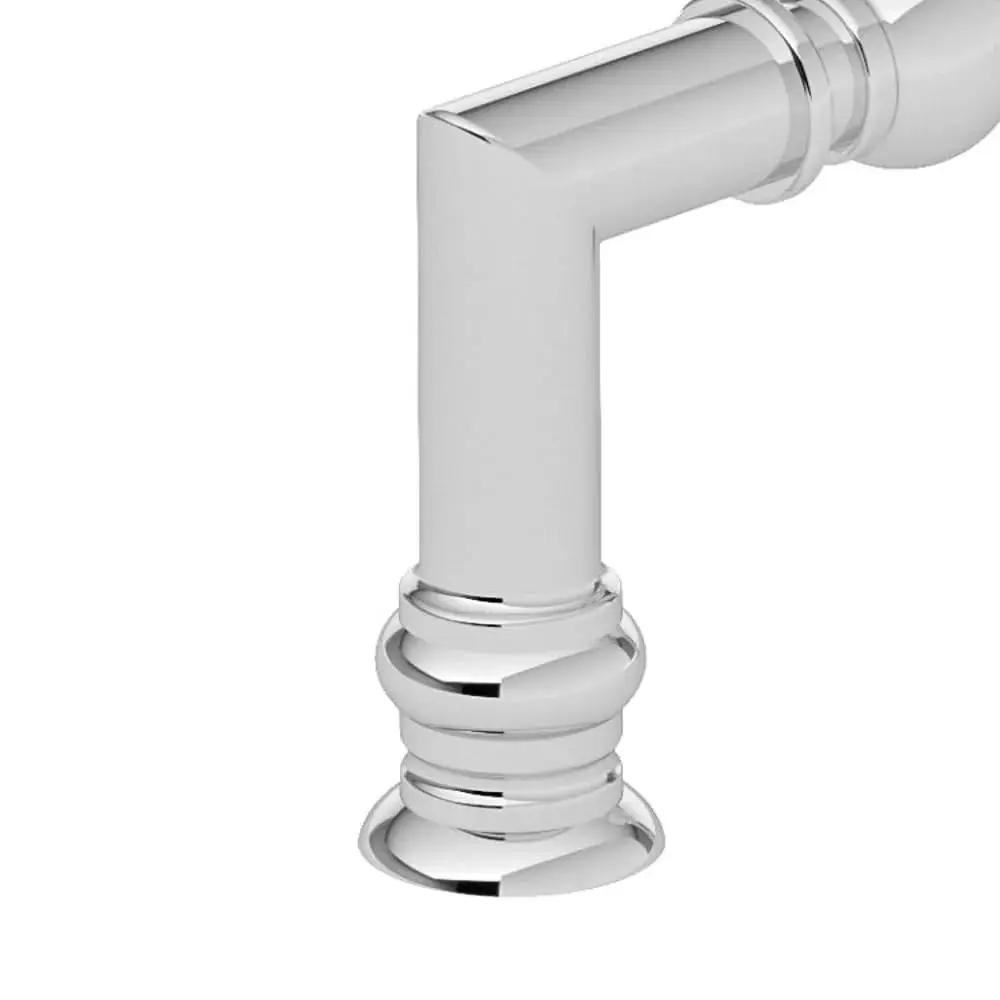 Close-up of Firenze Collection Chrome Traditional Round Cabinet And Drawer Pull Handle for Kitchen and Bath, elegant chrome finish.