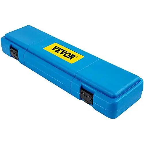 Blue plastic case for Inner Tie Rod Removal Tool Kit 13 Piece Set with Crowfoot Adapters for Vehicles, closed view.