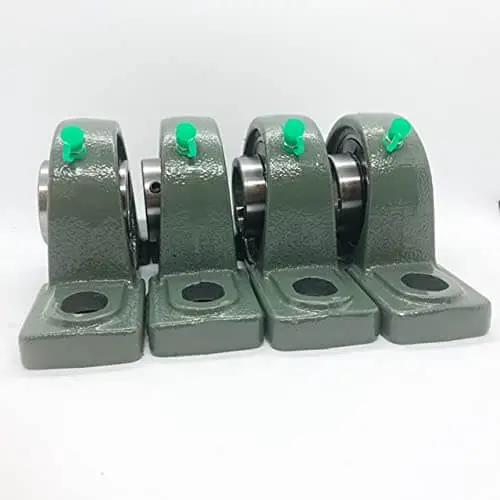 Pillow Block Bearing Unit UCP206-19 Bore 1 3/16 Inch with Cast Iron Housing Self Aligning Solid Base 4 Pack
