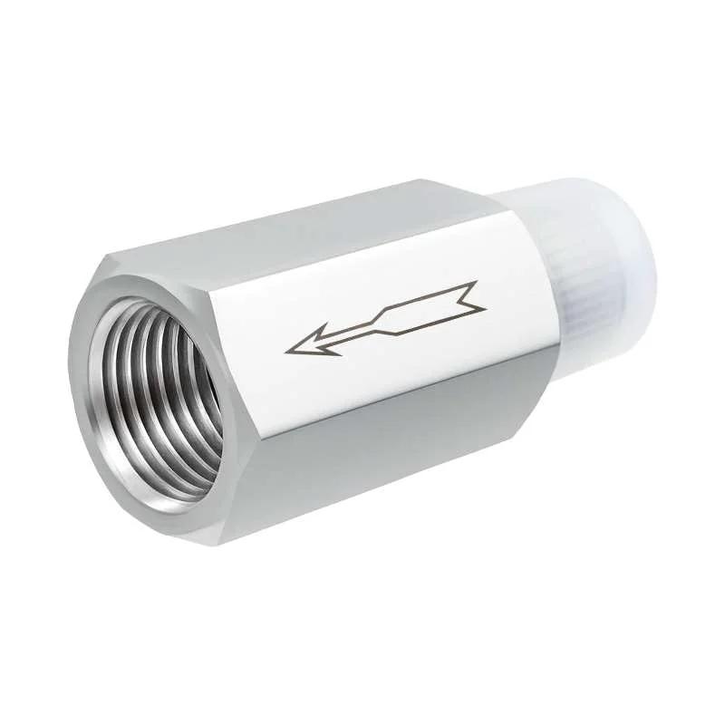 Stainless Steel 304 Check Valve 3/8 NPT Male X 3/8 NPT Female One Way Non Return Valve For Water Oil Gas Durable Backflow Protection Fitting For Your Pipes
