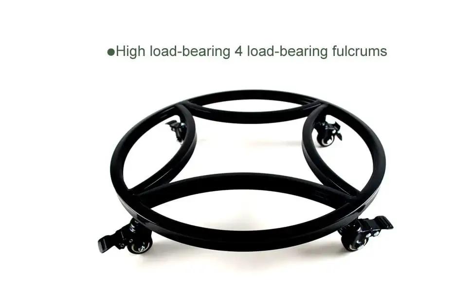 15 Inch Plant Caddy With Wheels Heavy Duty Construction Supports Up To 300 Lbs With Brakes Polyurethane Silent Swivel Casters