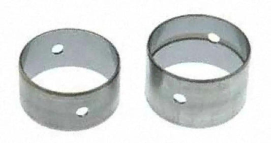 Pair of bimetal bearings for SH 1977S Engine Auxiliary Shaft Bearing Set With Tight Tolerances showing round metal design.