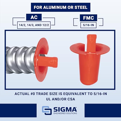 ProConnex Size Zero AC And FMC Anti Short Bushings 35 Pack For 14 2 14 3 And 12 2 Aluminum Or Steel Conduit Five Sixteenth Inch Flex