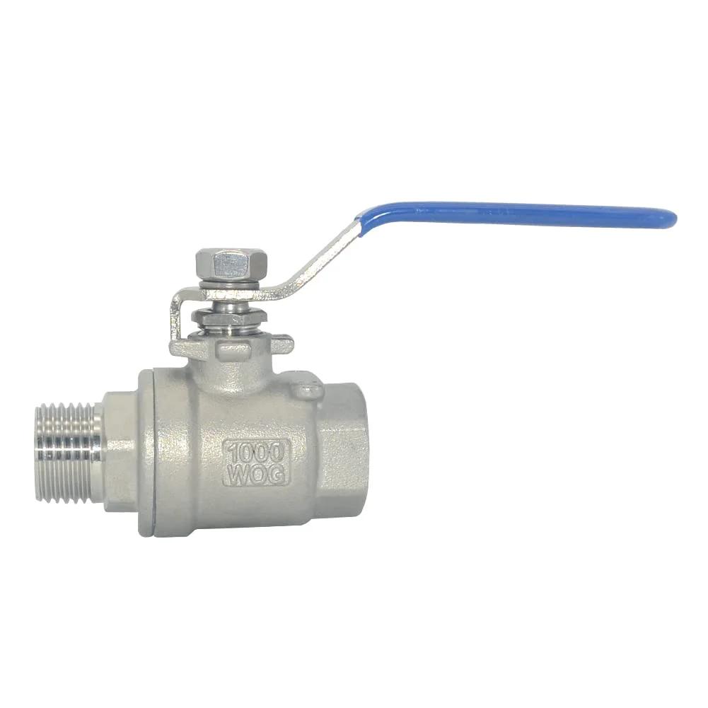 Side view of Full Port 304 Stainless Steel Ball Valve One Half Inch Heavy Duty Workhorse For Water Oil And Gas 1000 WOG Serviceable