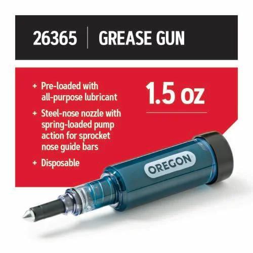 All Purpose Chainsaw Lubricant Gun With Preloaded Grease For Universal Saw Chains And Cutters, Easy Refill, Self Dispensing