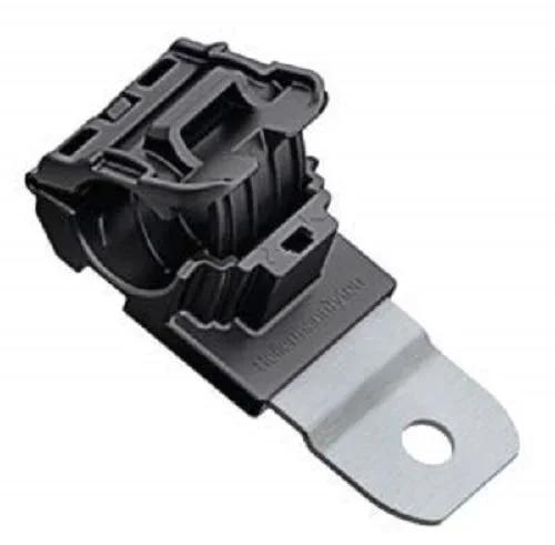 HellermannTyton 151-01671 Ratchet P Clamp Cable Harness Holder 0.52 In To 0.77 In Range Black 180 Degree Short