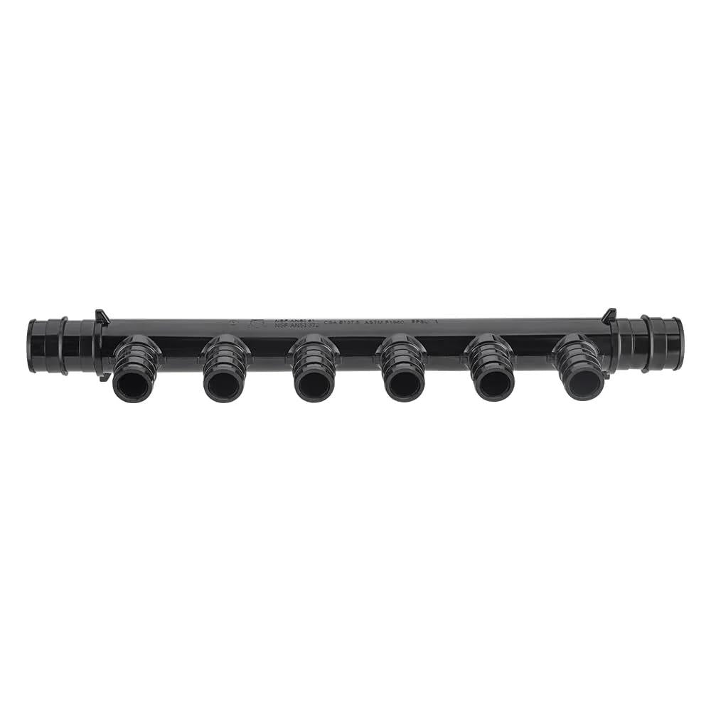 Pack Of 2 Open PEX A Expansion Manifolds With 6 Ports PPSU Poly Three Quarter Inch Trunk And One Half Inch Ports Lead Free ASTM F1960 Certified
