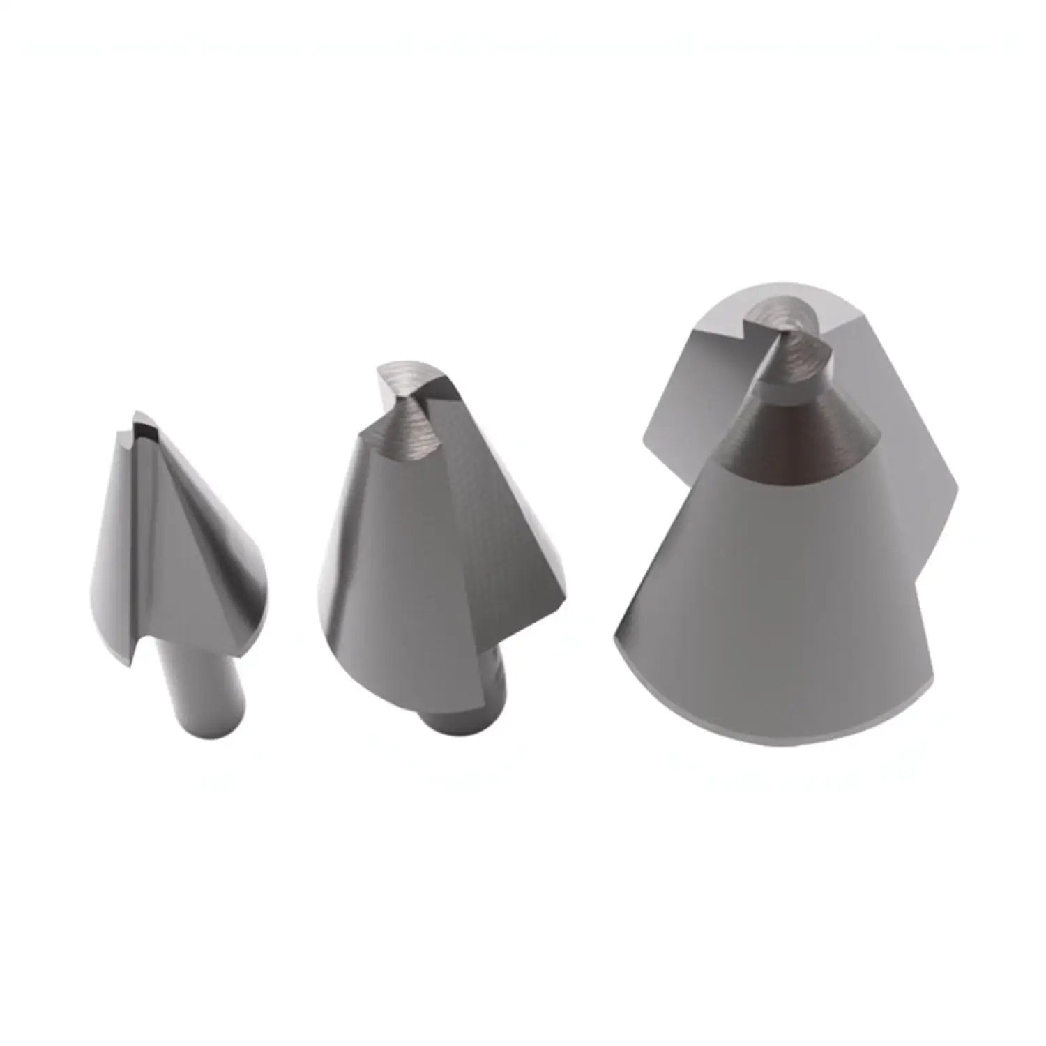 Umbrella Drill Bit Set 3Pc HSS 4241 Taper Power Drill Bits for step drilling and cone chamfer cutting with 8mm and 10mm shanks