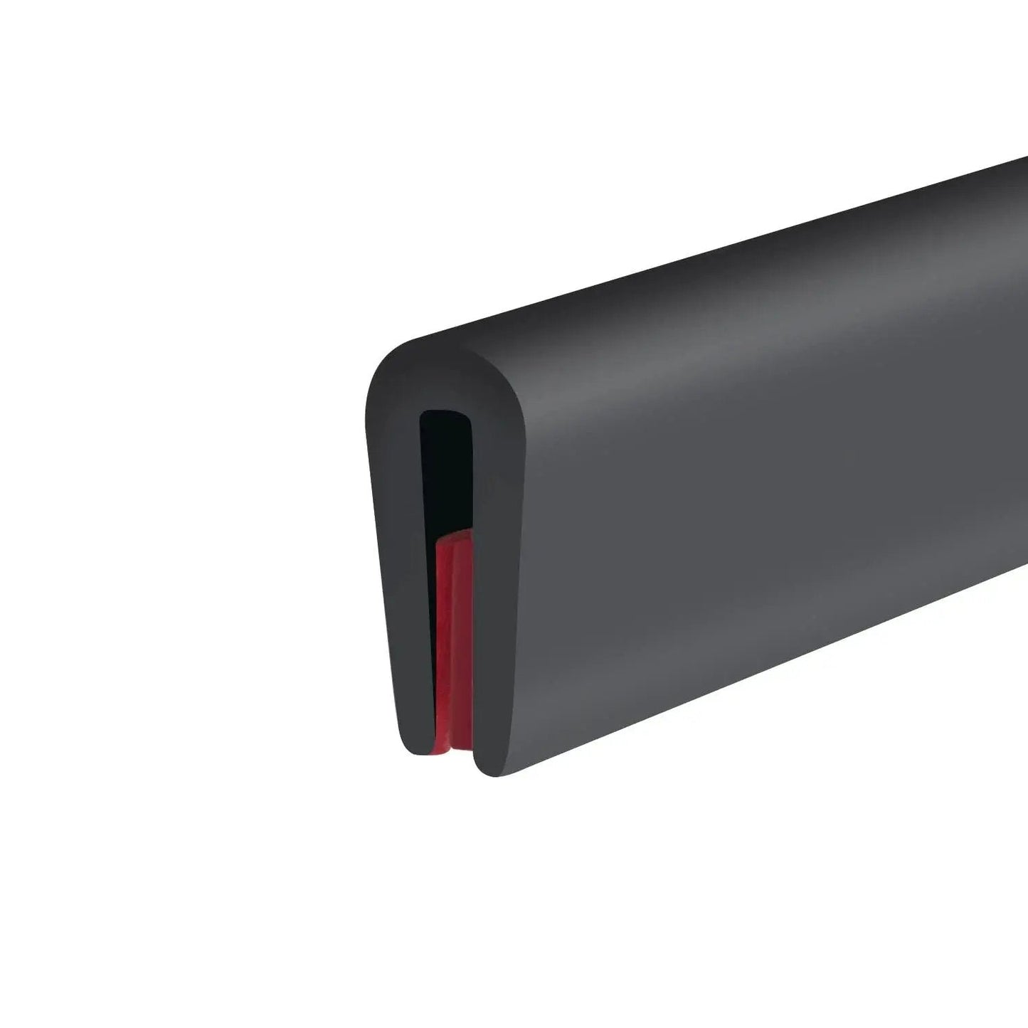 Self Adhesive U Channel Edge Trim Made From EPDM Rubber For Durable Edge Protection On Sheet Metal Fits One Sixteenth Inch 1.6 Millimeter