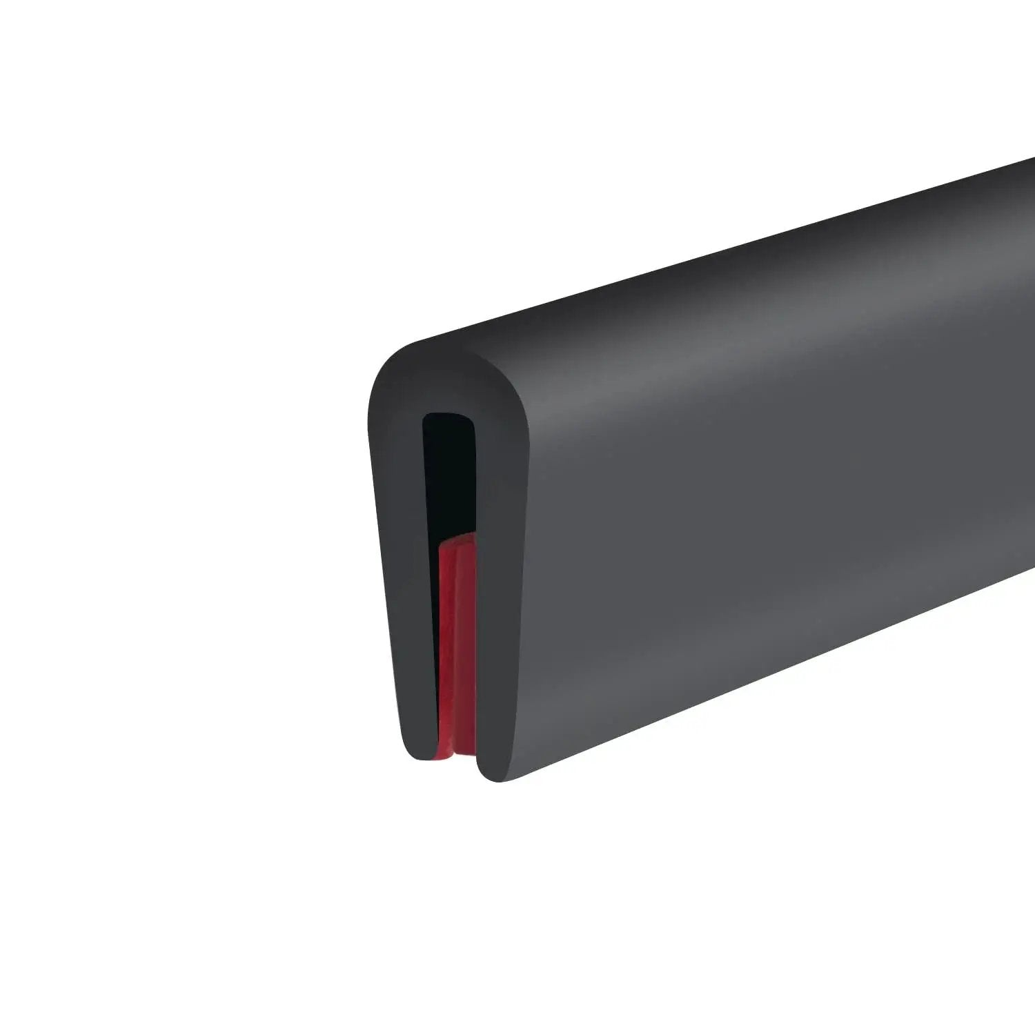 Self Adhesive U Channel Edge Trim Made From EPDM Rubber For Durable Edge Protection On Sheet Metal Fits One Sixteenth Inch 1.6 Millimeter