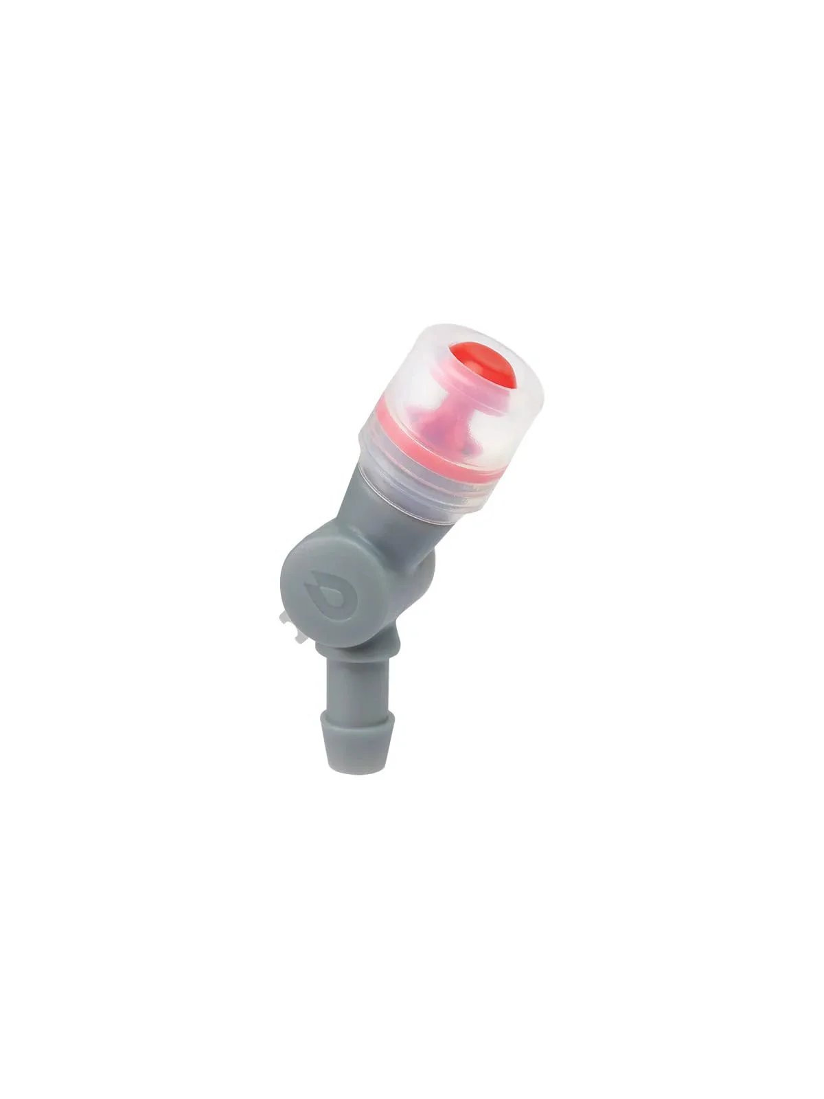 Bite Valve Replacement For Hydraulics Water Reservoirs With Quarter Turn Shut Off Leak Proof And Smooth Flow Compatible With Osprey Hydraulics Systems Premium Design For Maximum Hydration On Trails, showing gray valve with red tip