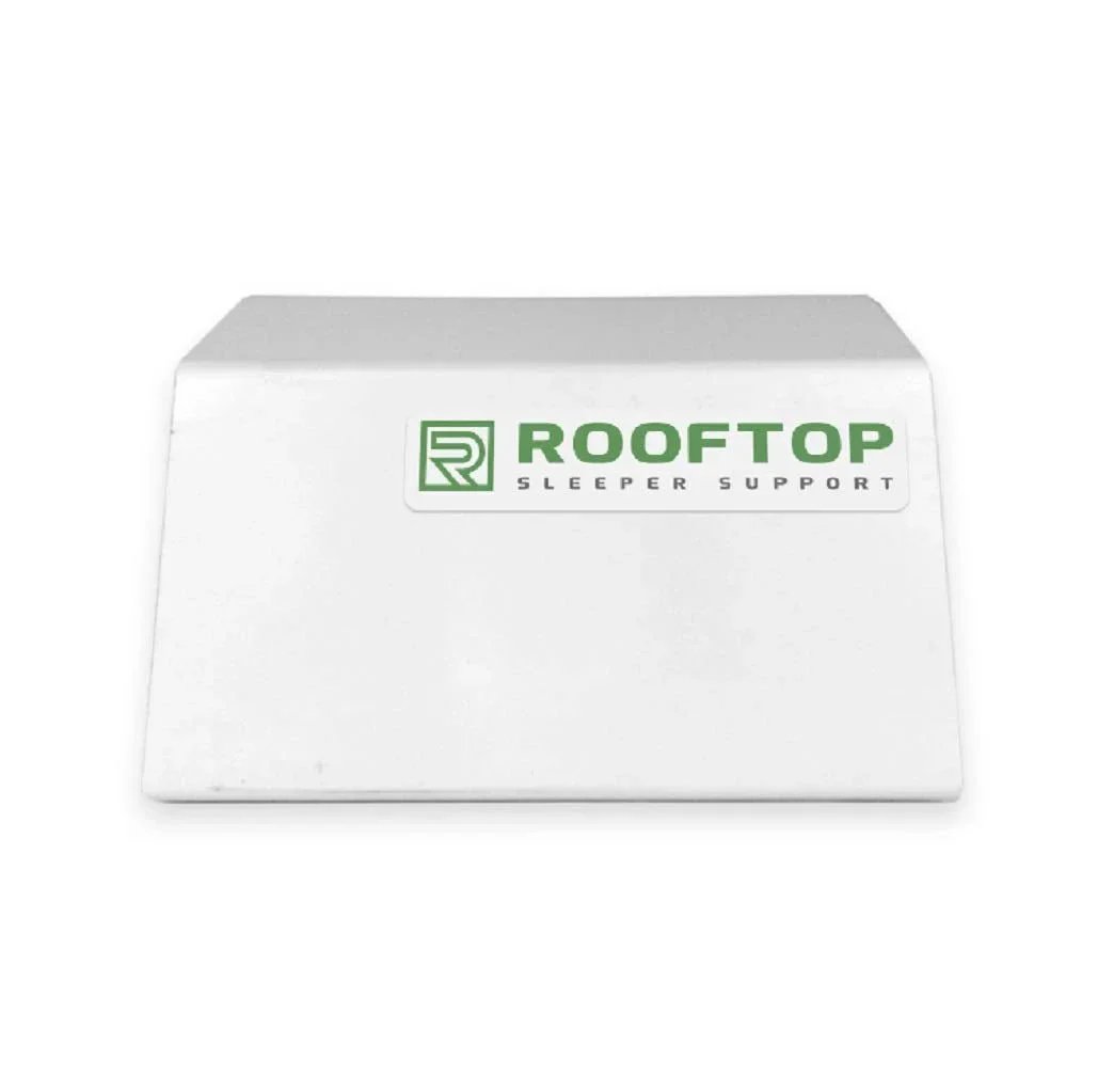 Front view of 4 Pack 6 Inch Pre Cut PVC Rooftop Pipe Support Blocks For Roof Conduits And Piping On Roofs Versatile Heavy Duty Cost Effective PVC Blocks For Small Water Gas Electrical Metal Plumbing Condensate And Refrigeration Lines
