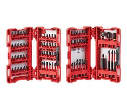 Shockwave Impact Driver Bit Set 74 Piece for Tough Jobs With Geometric Shock Absorption Forged Tips Proprietary Steel Heat Treat