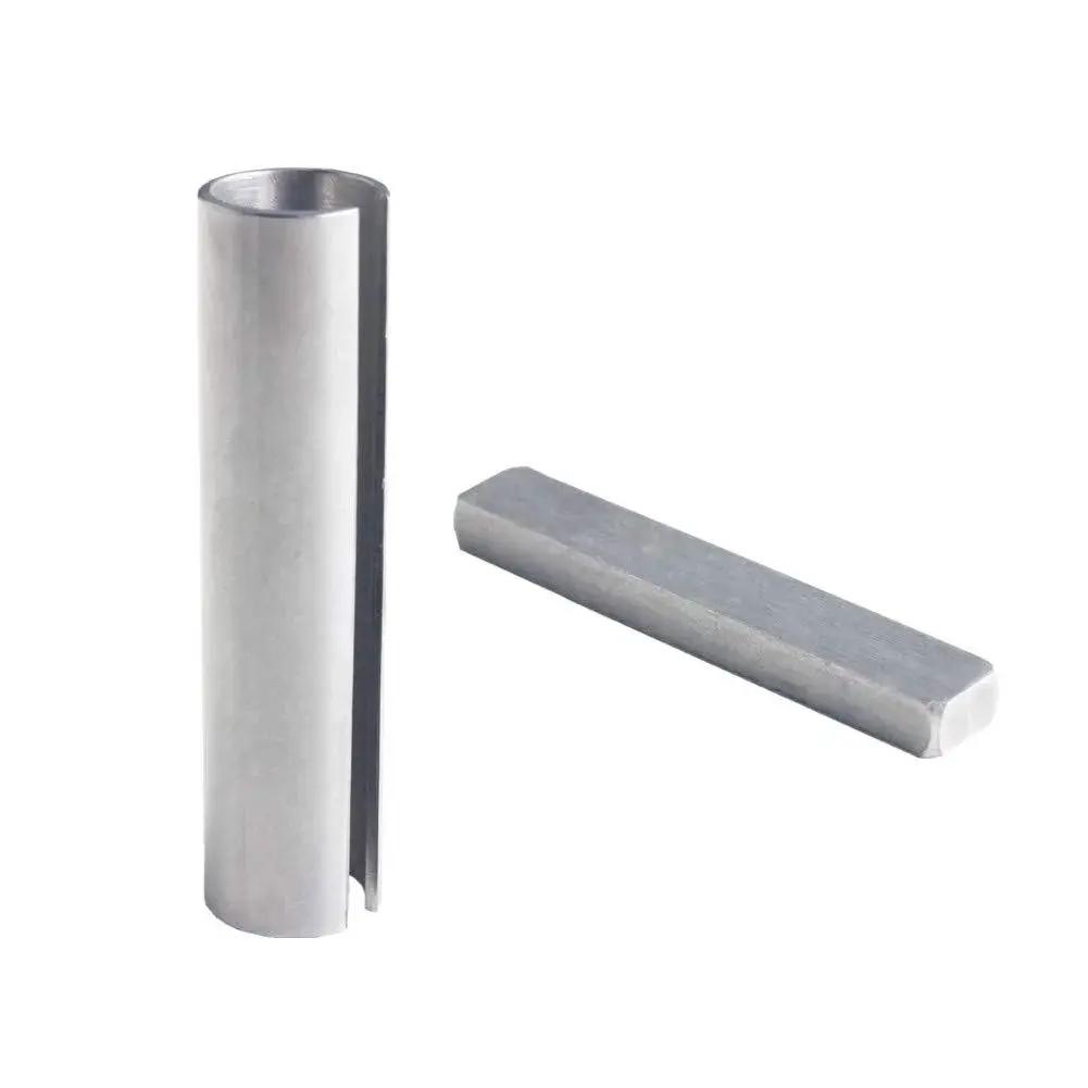 Shaft Sleeve Adapter For Five Eighth Inch To Three Quarters Inch Shaft, CNC Machined Steel Bore Reducer Includes Three Sixteenth Inch Keystock