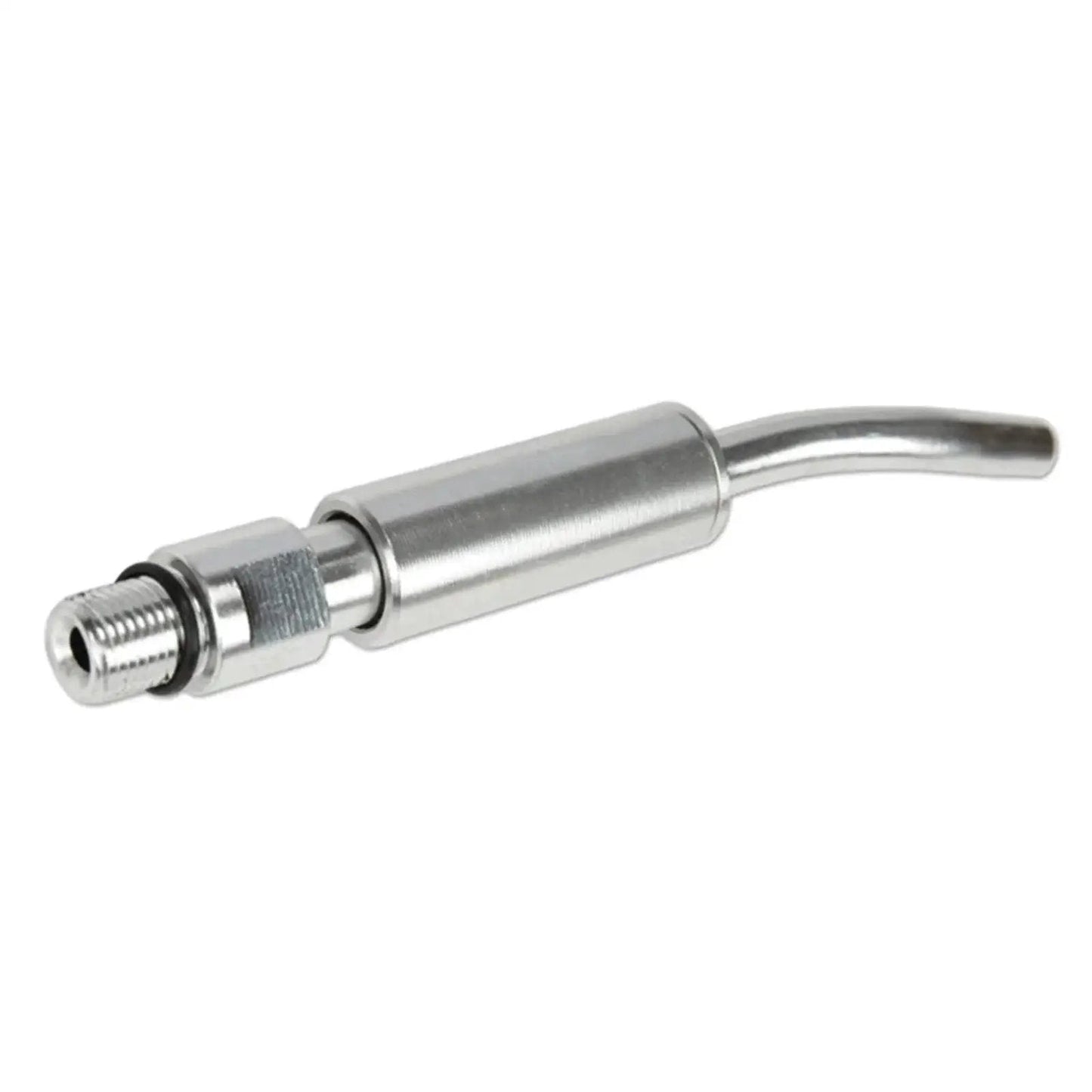 Stainless bearing tube nozzle set for car interior blow guns with M10x1 thread and 12 cm length for dashboards and vents.