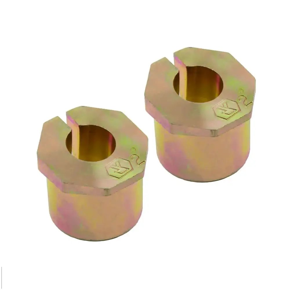 Two Degree Caster Shim Set For Ford F Series Super Duty Trucks 2005 To 2022 And Excursion 2000 To 2005 Gold Finish