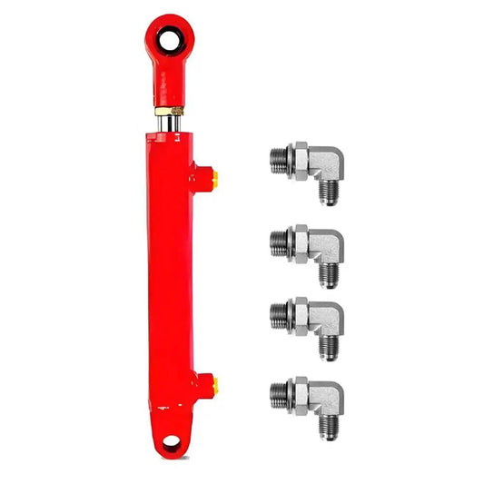 Double Acting Welded Hydraulic Cylinder 1.5 Bore 8 Stroke 2 Ton JIC Connectors with steel body and connectors