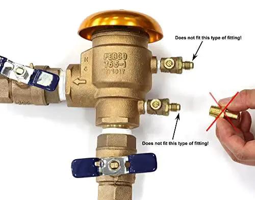 Valve Adapters Kit For Sprinkler Winterization Featuring Schrader Valve To Male NPT Fittings Lead Free Brass Includes One Eighth MNPT