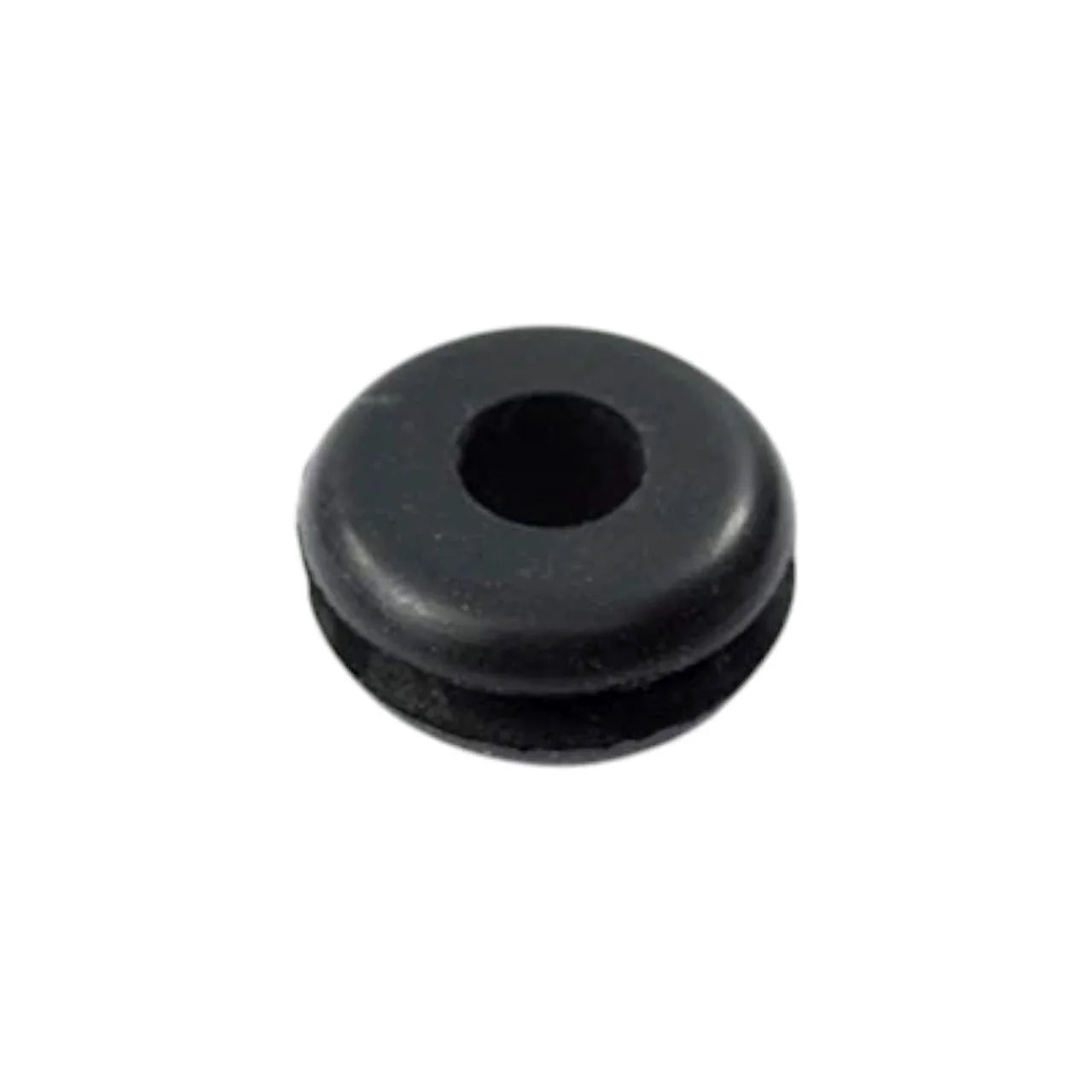 Buna N Rubber Grommet For Nine Sixteenth Inch Hole In One Eighth Inch Thick Panel With Five Sixteenth Inch Center Hole, close-up view
