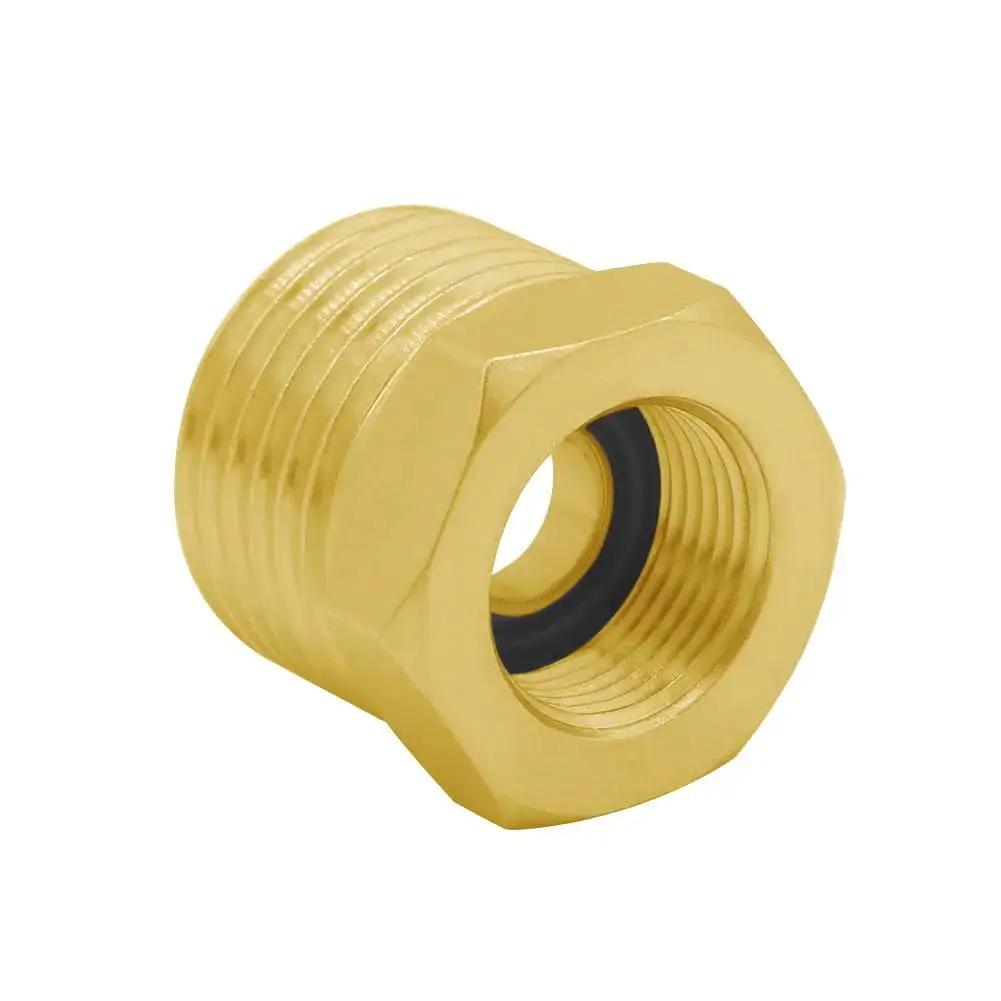 Brass 1/2 G Male To 3/8 Compression Female Thread Bushing Pipe Fitting For Faucets And Hoses, ideal for plumbing use, side view