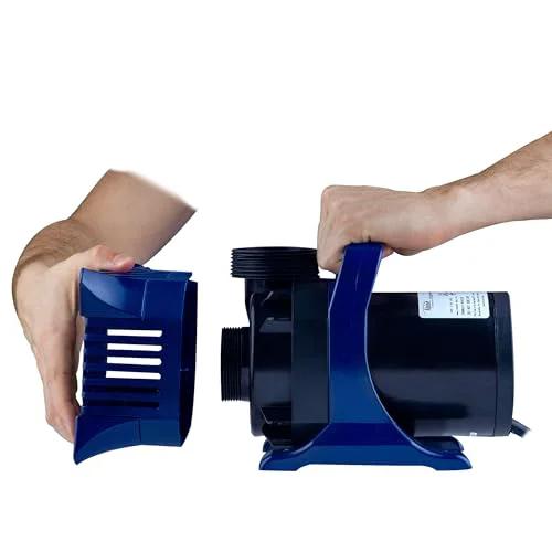 Powerful Submersible Pond Pump With 6550 GPH And Quiet 456W Motor 33 Foot Cord And Adapters 26 Foot Lift Vertical Or Horizontal Operation