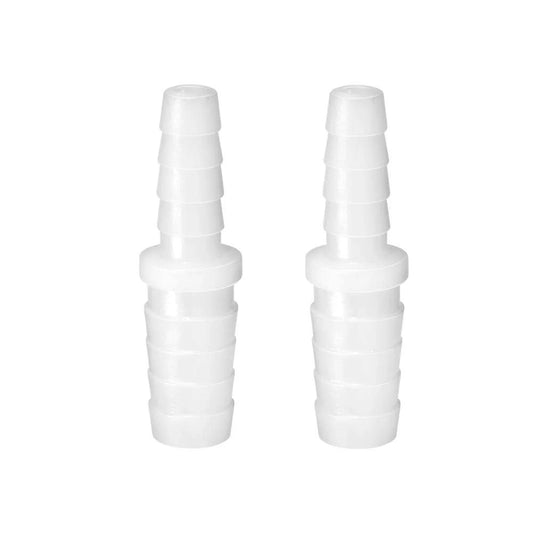 Plastic Hose Barb Reducer Fitting 3/8 to 1/4 Inch Barbed Reducing Union Adapter Splicer Joint Set Pack Of 2