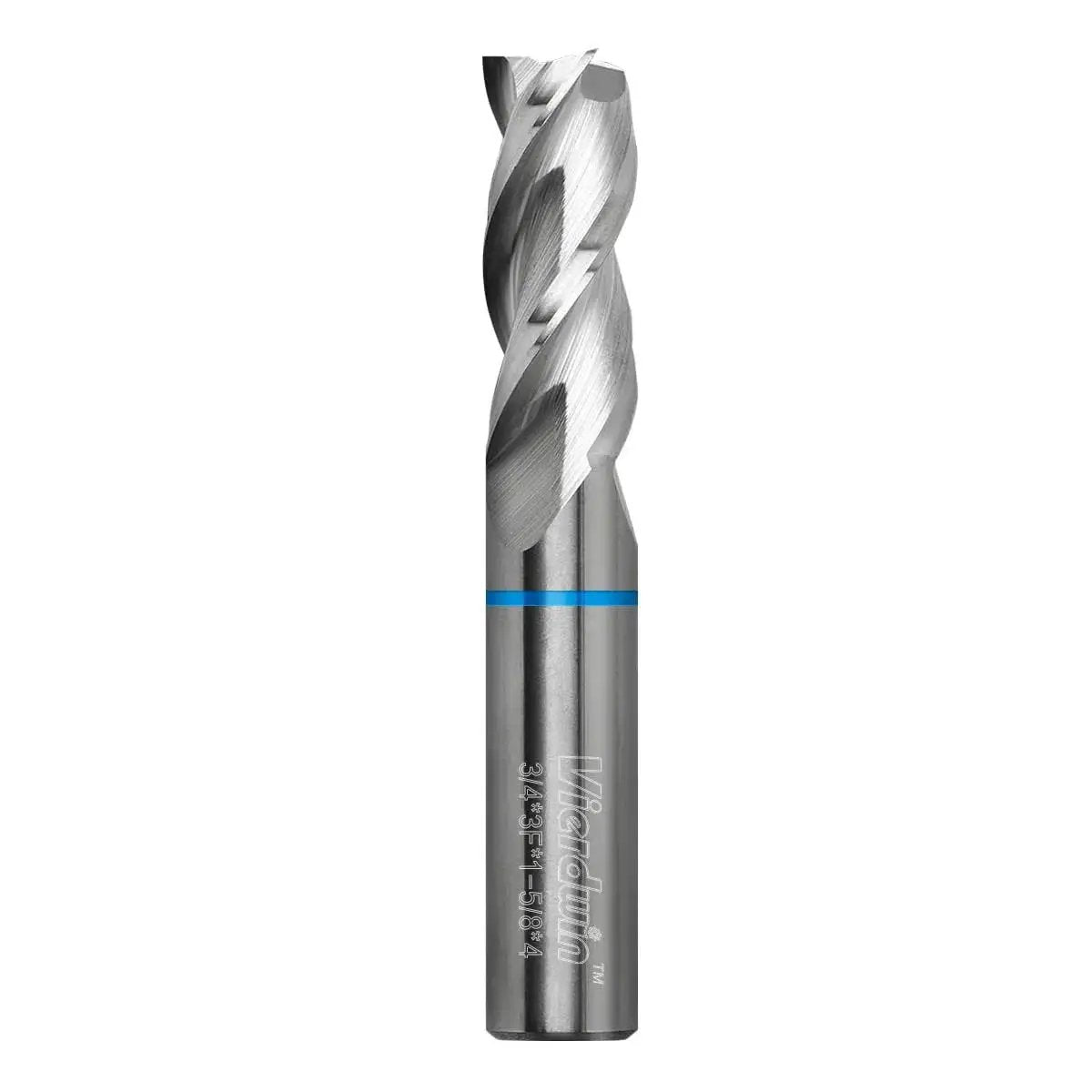 Go To Three Flute Carbide End Mill For Aluminum And Copper, Three Quarter Inch Diameter, Four Inch OAL, CNC Mills And Routers Compatible, Optimized