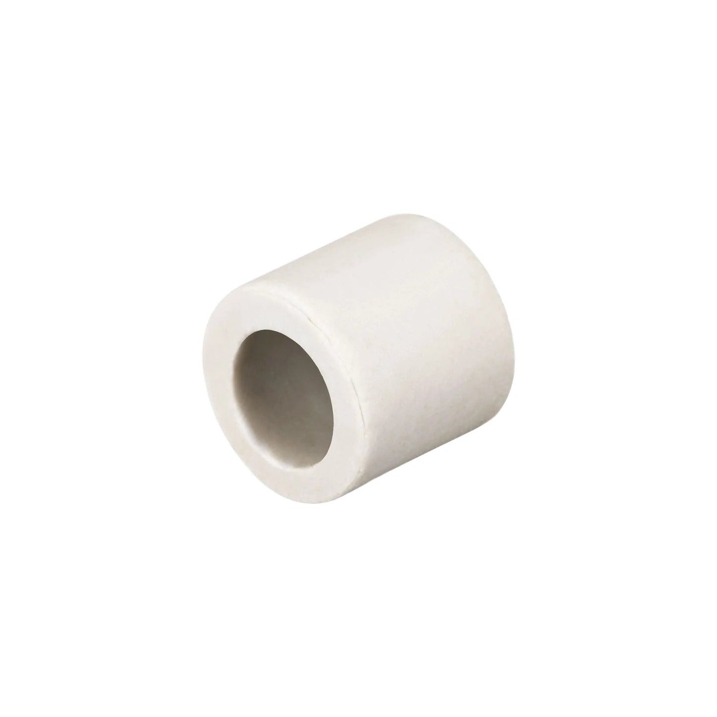High Temp Ceramic Tube Insulated Wire Bundle 20Pc Set, 8Mm Bore, 12Mm Length, 13Mm Outer Diameter, Heat Shield For Electronics Up To 1600C 2912F, 1000V Insulation, Grey, showing a single grey ceramic tube with 8mm bore and 13mm outer diameter