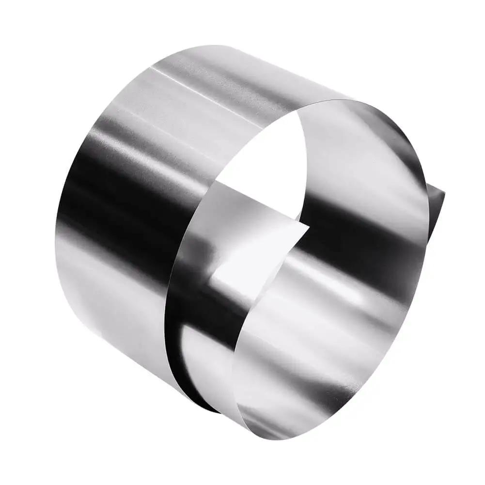 304 Stainless Steel Foil Roll 0.1mm 100mm 1M For Industry Machinery Electronic Equipment Hardware Silver Finish