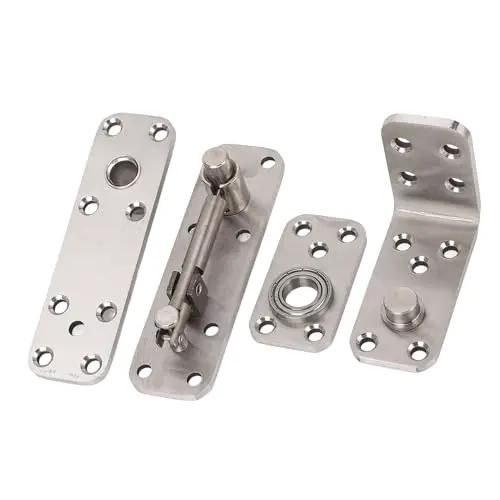 Hidden Door Hinge Stainless Steel Pivot Hinge For Secret Doors Bookcase And Shelf 600 Lbs Load Bearing 180 Degree Rotation Heavy Duty Concealed Hardware