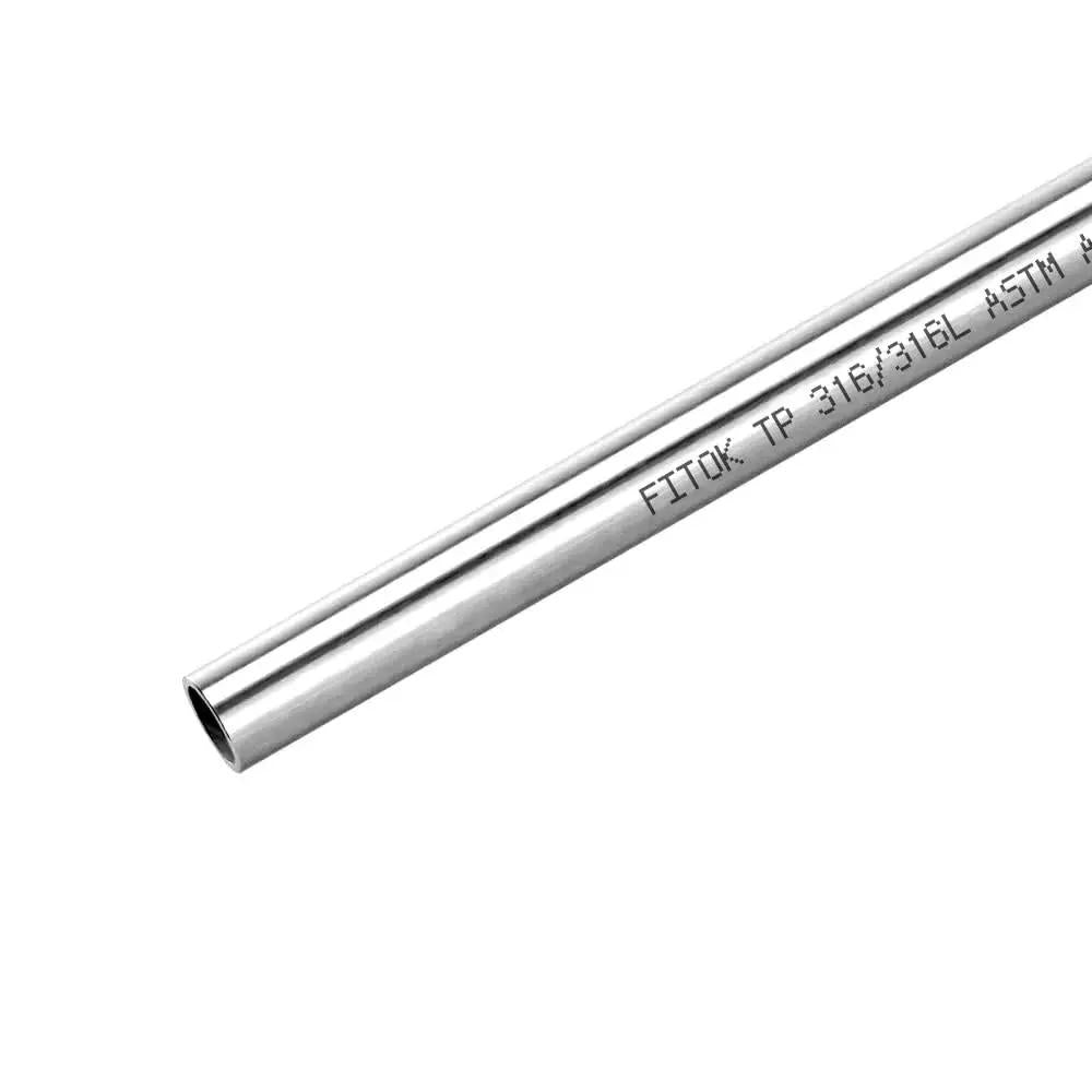 Premium 316/316L Stainless Steel Seamless Tubing 1/2 Inch OD by 0.035 Inch Wall, 40 Inch Length, Annealed, Mechanically Polished