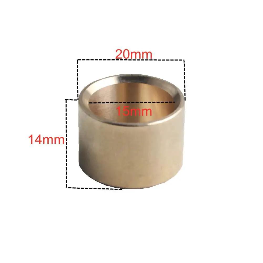 Brass Shifter Bushing For Mazda Miata Five Speed Manual Transmission Isolator Cup NA NB NC MX5 1990 2015 And 2006 2019 Models Upgrade Replacing Weak Plastic Bushing To Improve Shift Feel Precision And Smoothness For All Generations By DEWHEL with dimensions 20mm outer, 15mm inner diameter, and 14mm height.
